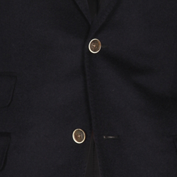Lacivert ceket - kahverengi düğme